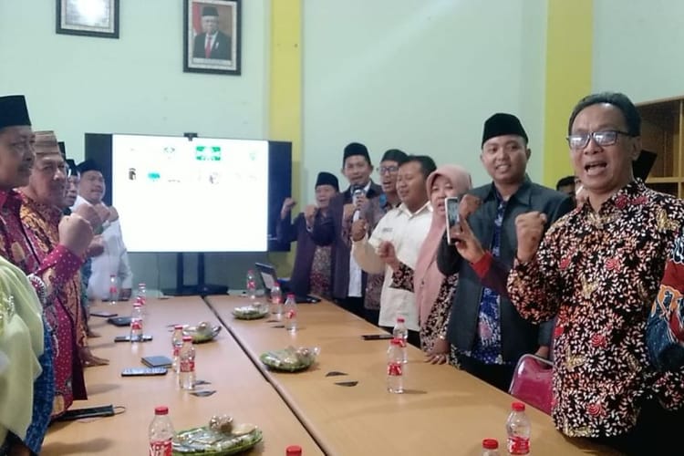 Sejumlah ormas memberikan dukungan kepada Kemenag Lumajang yang menginisiasi Kabupaten Lumajang sebagai kabupaten moderasi beragama di Kantor Kemenag setempat, Selasa (20/9/2022) petang.